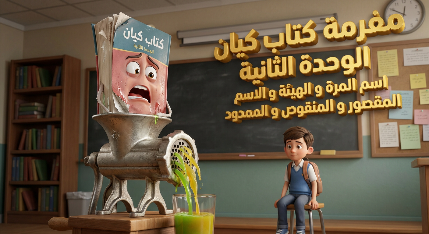 حل كتاب كيان الوحدة الثاني اسم المرة و الهيئة و المقصور و المنقوص و الممدود